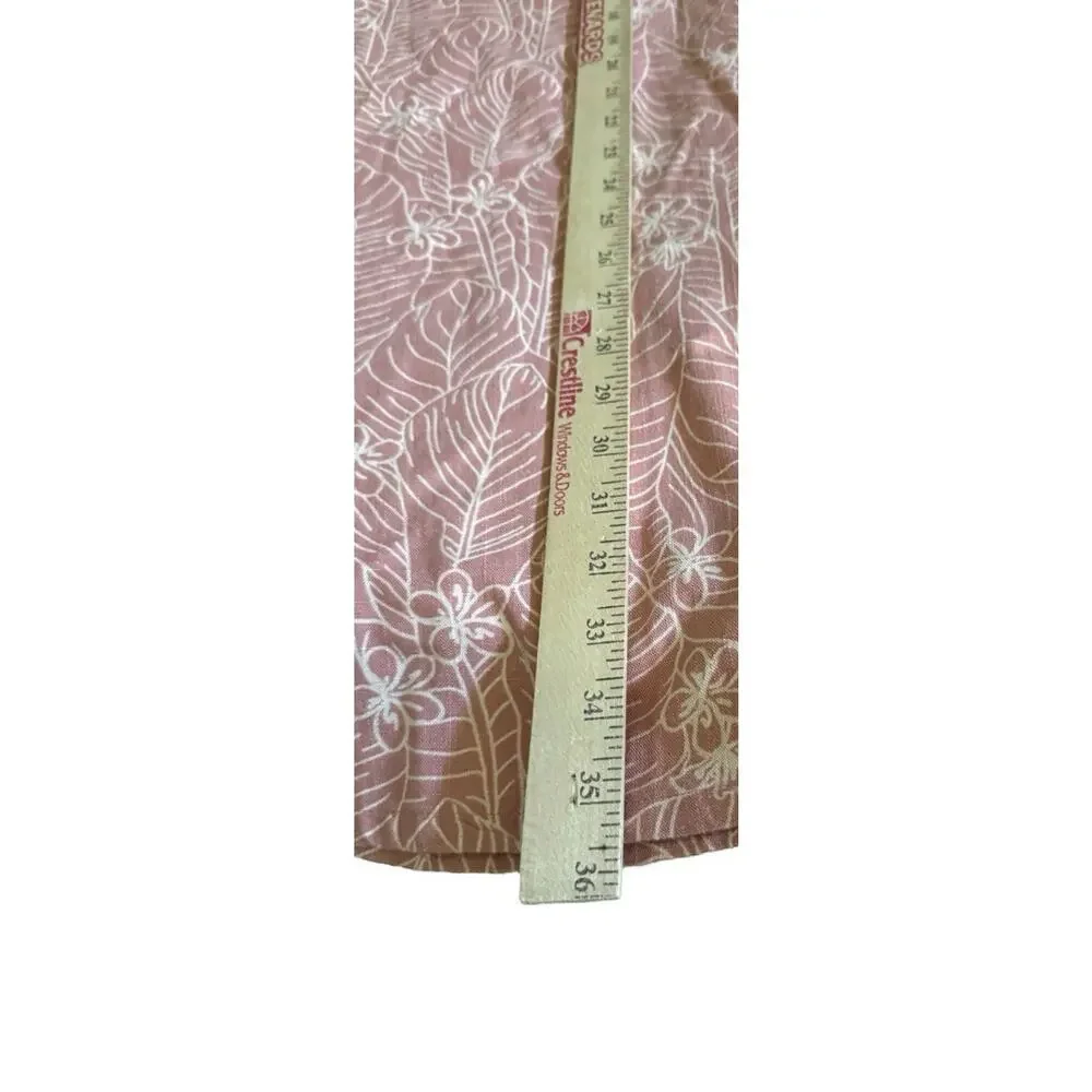 Orvis Linen Knee Length XL Pink Tropical Summer Sleeveless X Large Pockets NEW - Picture 8 of 10